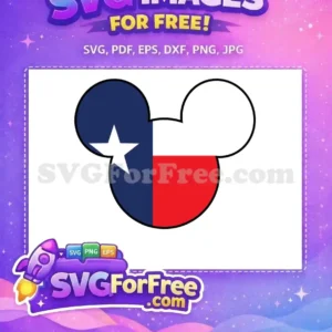 Free Blue Star Texas Free Red White Mickey Head Disney Free SVG