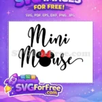 Free Black Script Free Red Bow Minnie Mouse Disney Free SVG - Instant Download