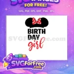 Free Minnie Mouse Free Birthday Red Bow Disney Free SVG - Instant Download