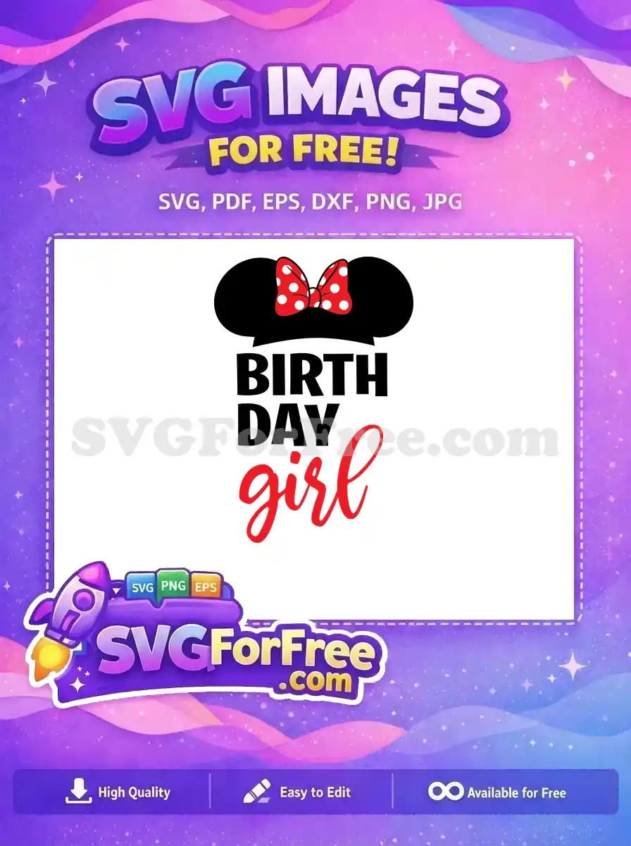 Free Minnie Mouse Free Birthday Red Bow Disney Free SVG