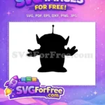 Free Alien Silhouette Free Pointed Ears Toy Story Free SVG - Instant Download