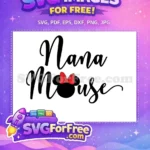 Free Nana Mouse Free Minnie Red Bow Disney Free SVG - Instant Download