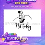 Free Mischievous Cruella Outline Free Not Today Quote Disney Free SVG - Instant Download
