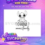 Free Cute Stitch Free Ohana Family Quote Lilo Stitch Free SVG - Instant Download