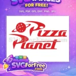 Free Red Pizza Planet Logo Free Space Planet Toy Story Disney Free SVG - Instant Download