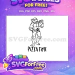Free Michelangelo Pizza Slice Free Pizza Time Turtle TMNT Free SVG - Instant Download