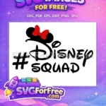 Free Red Bow Free Minnie Mouse Disney Squad Free SVG - Instant Download