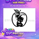 Free Evil Queen Crown Free Silhouette Apple Snow White Free SVG - Instant Download