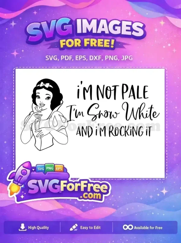 Free Smiling Princess Free Holding Flower Snow White Free SVG
