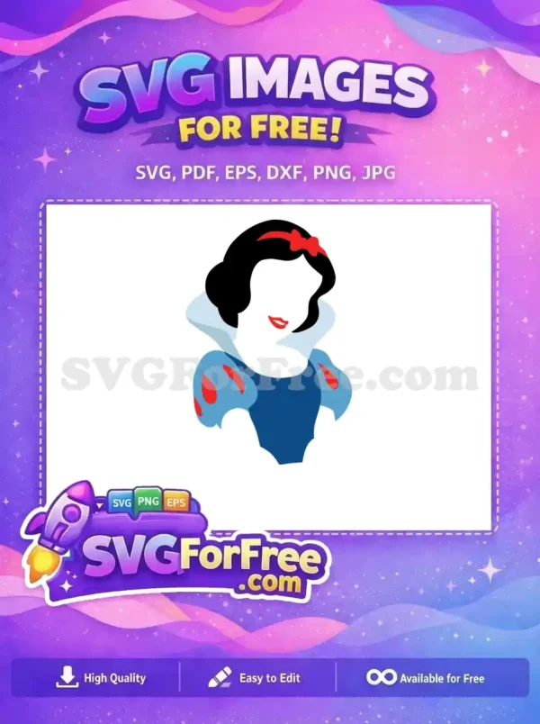 Free Red Bow Free Pale Skin Snow White Free SVG