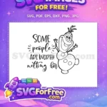 Free Smiling Olaf Free Worth Melting Quote Frozen Free SVG 1 - Instant Download