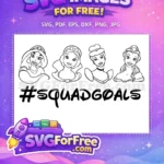 Free Smiling Princesses Free Squadgoals Design Disney Free SVG - Instant Download