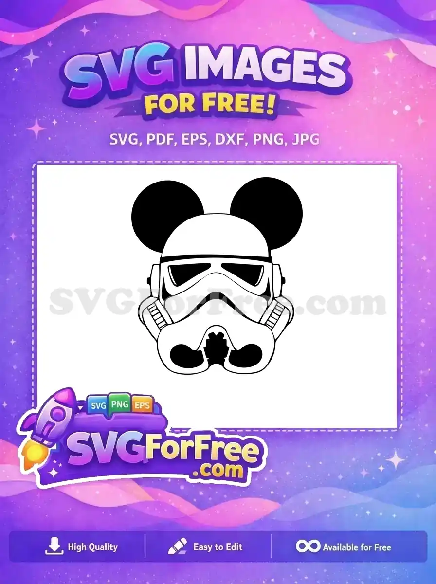 Free Black Ears Free Disney Stormtrooper Star Wars Free SVG