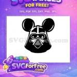 Free Black Helmet Free Mickey Ears Star Wars Free SVG - Instant Download