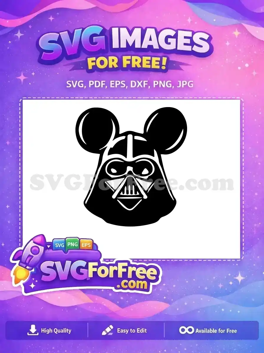 Free Black Helmet Free Mickey Ears Star Wars Free SVG