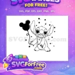 Free Smiling Stitch Free Mickey Balloon Lilo and Stitch Free SVG - Instant Download