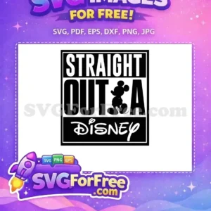 Free Black Mickey Mouse Free Straight Outta Disney Free SVG