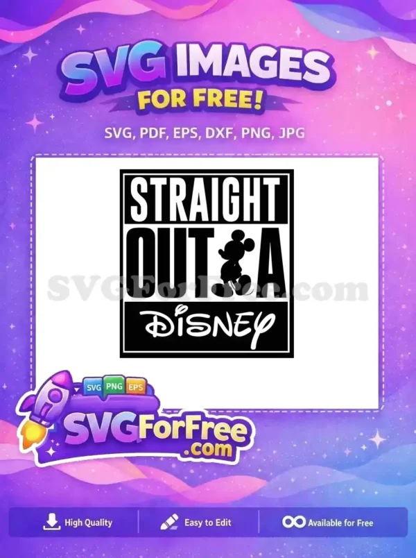 Free Black Mickey Mouse Free Straight Outta Disney Free SVG Free Black Mickey Mouse Free Straight Outta Disney Free SVG