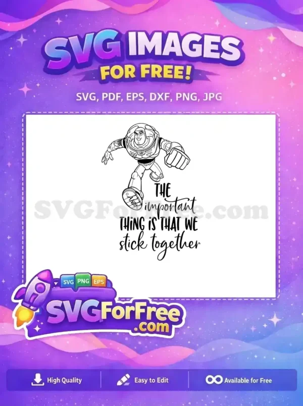 Free Buzz Lightyear Smiling Free Green Purple Space Suit Toy Story Free SVG