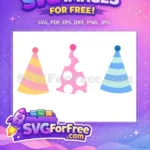 Free Striped Polka Dot Party Free Colorful Celebration Disney Free SVG - Instant Download