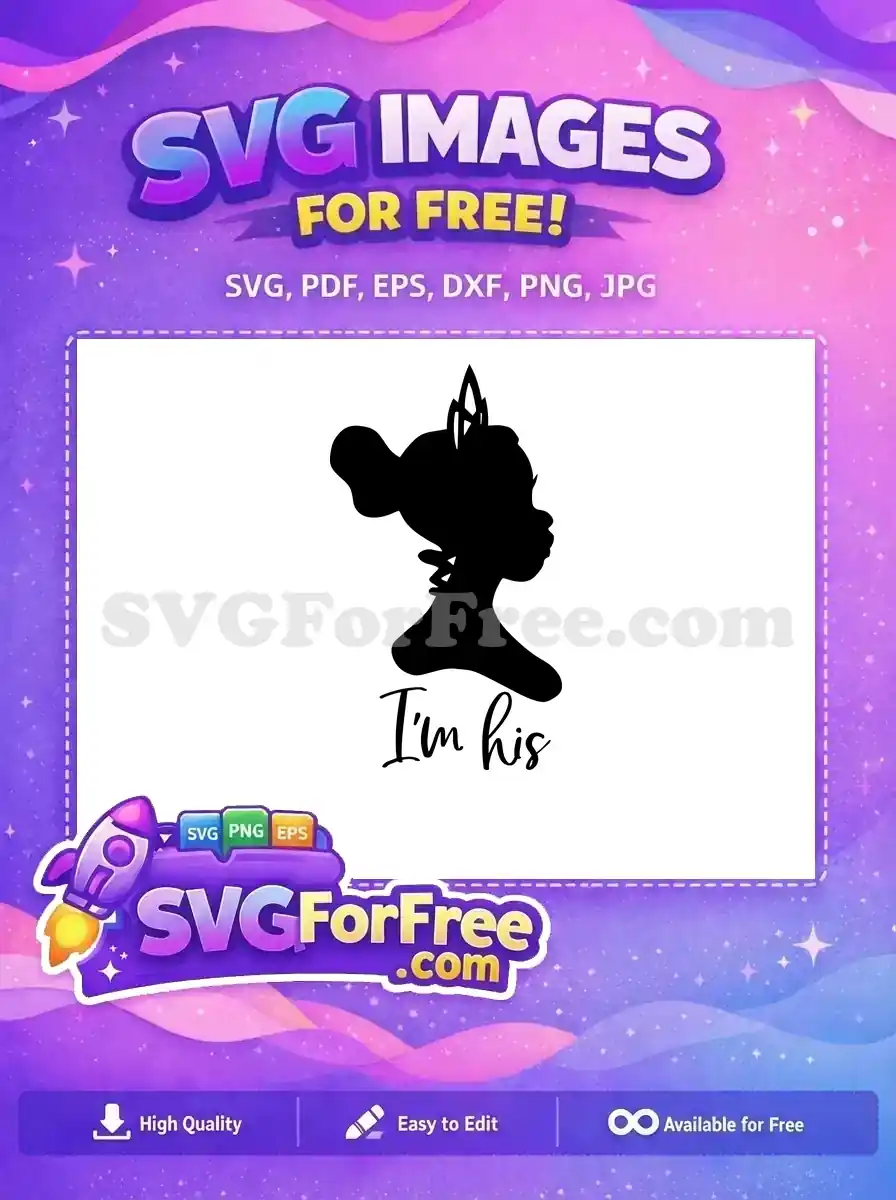 Free Cinderella Tiara Free I'm His Disney Princess Free SVG