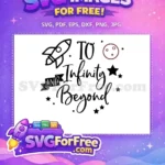 Free Black Rocket Brown Moon Free Stars Script Toy Story Free SVG - Instant Download