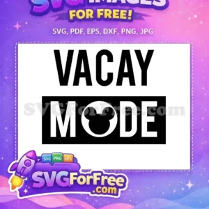 Free black Vacay Mode Free Mickey Silhouette Disney Free SVG