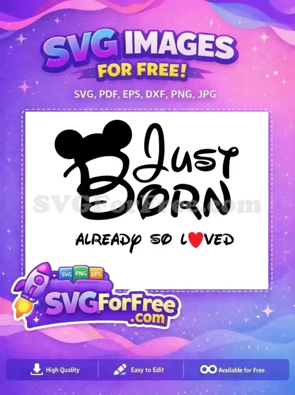 Free Black Mickey Ears Free Newborn Loved Disney Free SVG