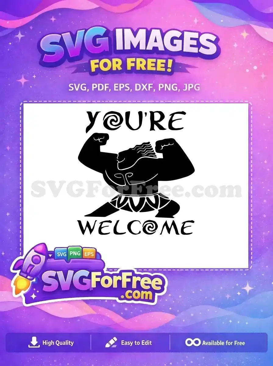 Free Strong Pose Free Confident Expression Moana Free SVG