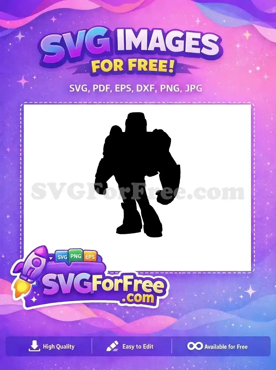 Free Buzz Lightyear Free Silhouette Toy Story Movie Free SVG