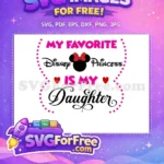Free Minnie Mouse Red Bow Free Pink Daughter Princess Quote Disney Free SVG - Instant Download
