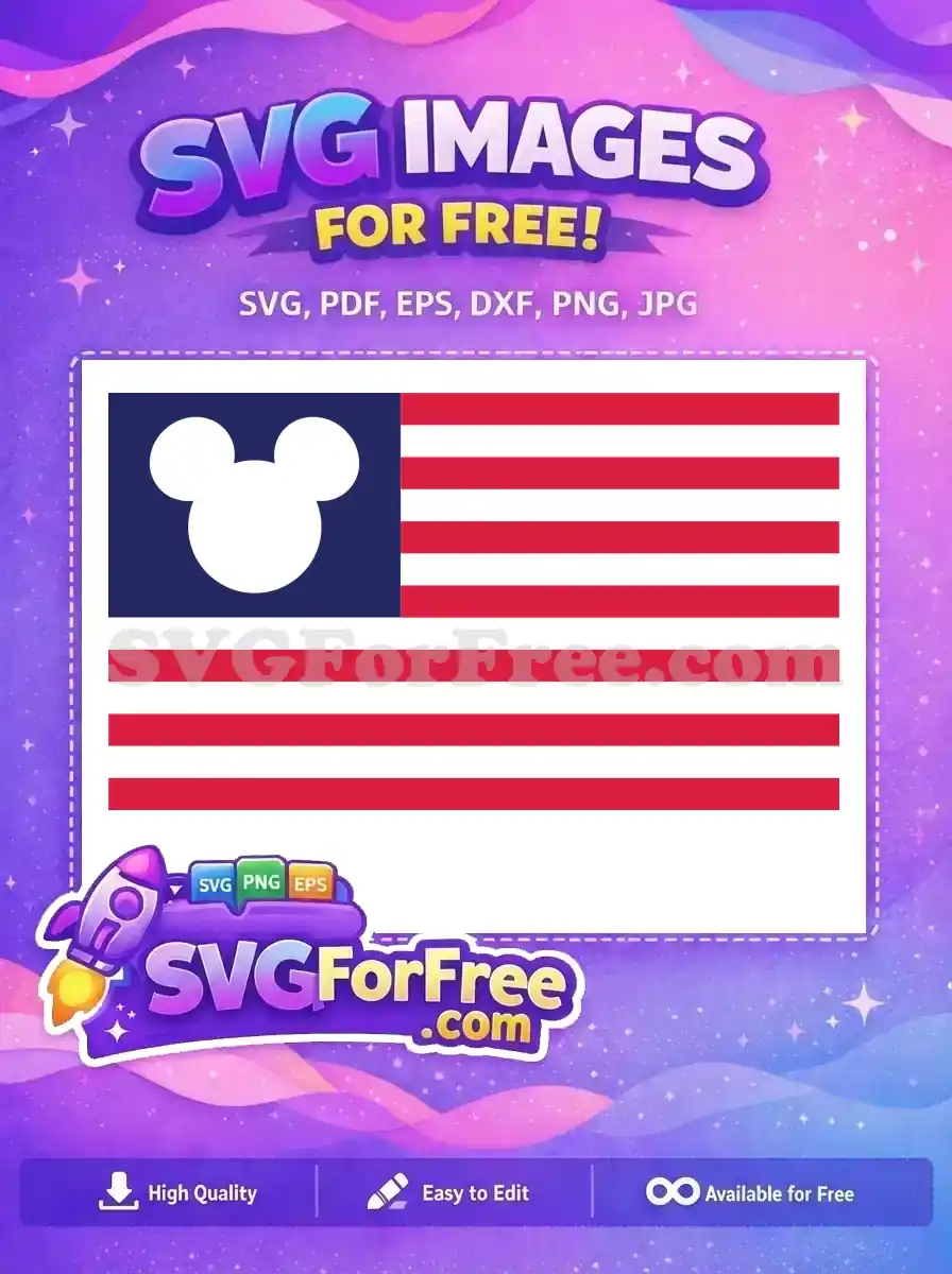Free Patriotic Stars Free Stripes American Mickey Free SVG