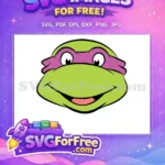 Free Donatello Happy Face Free Purple Mask Teenage Mutant Free SVG - Instant Download