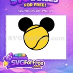 Free Yellow Tennis Ball Free Mickey Mouse Head Disney Free SVG - Instant Download