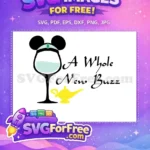 Free Jasmine Ears Free Wine Glass A Whole New Buzz Free SVG - Instant Download