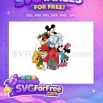Free Holiday Scarves Free Presents Mickey and Friends Free SVG - Instant Download