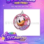 Free Happy Daisy Duck Pink Ornament Free Cheerful Purple Dress Disney Free SVG - Instant Download