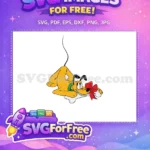 Free Happy Pluto Green Collar Free Bone Red Bow Disney Free SVG - Instant Download