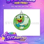 Free Happy Donald Duck Free Waving Christmas Ornament Disney Free SVG - Instant Download