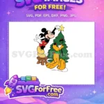 Free Mickey Happy Star Free Pluto Green Collar Disney Christmas Free SVG - Instant Download