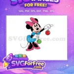 Free Minnie Blue Dress Free Red Green Ornaments Disney Free SVG - Instant Download