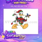 Free Santa Hat Free Christmas Lights Donald Duck Free SVG - Instant Download