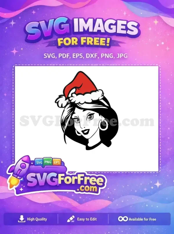 Free Santa Hat Free Jasmine Gold Earring Aladdin Free SVG