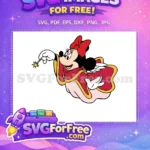 Free Smiling Minnie Free Red Robe Disney Fantasia Free SVG - Instant Download