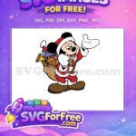 Free Santa Mickey Free Colorful Gifts Disney Christmas Free SVG - Instant Download