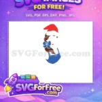 Free Smiling Santa Hat Free Blue Bow Disney Snow White Free SVG - Instant Download