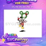 Free Smiling Mickey Santa Free Christmas Wreath Scarf Disney Holiday Free SVG - Instant Download