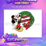 Free Santa Hat Free Wreath Merry Christmas Disney Free SVG - Instant Download