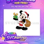Free Santa Hat Free Gift Bag Mickey Christmas Free SVG - Instant Download