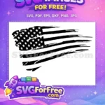 Free Distressed Stripes Free Stars Black American Flag Free SVG - Instant Download